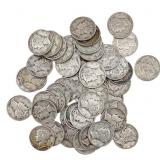 [52 Coins]Mixed Dates Silver Mercury Dime Roll