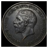 1932 Great Britain One Penny - George V NEARLY UNC