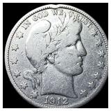 1912-D Silver Barber Half Dollar LIGHTLY CIRCULATE