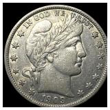 1909-S Silver Barber Half Dollar CLOSELY UNCIRCULA