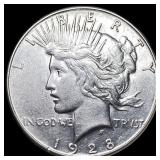 1928 Silver Peace Dollar CLOSELY UNCIRCULATED
