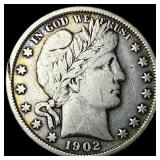 1902 Barber Half Dollar LIGHTLY CIRCULATED