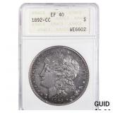 1892-CC Morgan Silver Dollar ANACS EF40