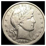 1898-S Silver Barber Half Dollar NEARLY UNCIRCULAT