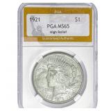 1921 Silver Peace Dollar PGA MS65