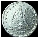 1877-S Silver Seated Liberty Quarter CLOSELY UNCIR