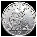 1854-O Silver Half Dollar CLOSELY UNCIRCULATED