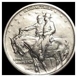 1925 Silver Half Dollar Stone Mountain NEARLY UNCI