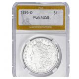 1895-O Morgan Silver Dollar PGA AU58