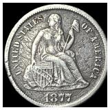 1877-CC Silver Seated Liberty Dime HIGH GRADE