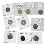 [10 Coins] 1859-1867 Indian Head Cent