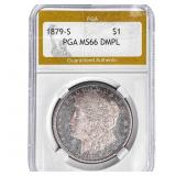 1879-S Morgan Silver Dollar PGA MS65 DMPL