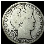 1914 Barber Half Dollar NICELY CIRCULATED