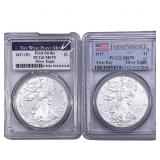 [2 Coins] Silver Eagle PCGS MS70