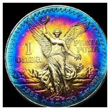 1985 Toned Mexico Silver 1 Onza Libertad SUPERB GE