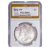 1878 Morgan Silver Dollar PGA MS64 7TF