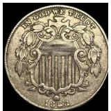 1883 Shield Nickel NEARLY UNCIRCULATED