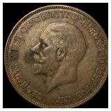 1936 Great Britain One Penny - George V NEARLY UNC