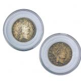 [2 Coins] 1901-1915 Barber Half Dollar