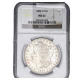 1884-O Morgan Silver Dollar NGC MS62