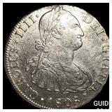 1808 Colonial Spain Silver 8 Reales CLOSELY UNCIRC