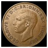 1950 Great Britain One Penny - George VI NEARLY UN