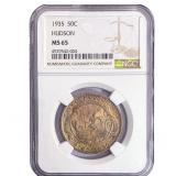 1953 Hudson Half Dollar NGC MS65