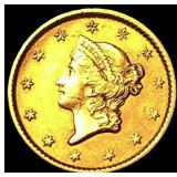 1853 Gold $1 Type 1 Liberty Head CLOSELY UNCIRCULA