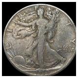 1938-D Silver Half Dollar Walking Liberty LIGHTLY