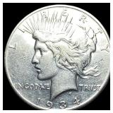 1934 Peace Silver Dollar NEARLY UNCIRCULATED