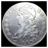 1808 Capped Bust Half Dollar NEARLY UNCIRCULATED