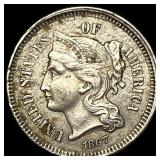 1867 Nickel Three-Cent Piece CLOSELY UNCIRCULATED