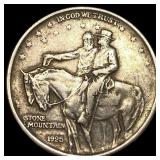 1925 Silver Half Dollar Stone Mountain NEARLY UNCI