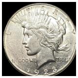1923-S Silver Peace Dollar CHOICE AU
