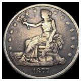 1877 Silver Trade Dollar LIGHTLY CIRCULATED