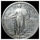 1917-D Type 1 Standing Liberty Quarter LIGHTLY CIR