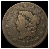 1817 Coronet Head Large Cent LIGHTLY CIRCULATED