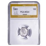 1883  PGA MS64 10C Hawaii