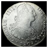 1808 Colonial Spain Silver 8 Reales CLOSELY UNCIRC