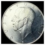 1938 Sweden Silver 2 Kroner UNCIRCULATED