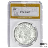1887-S Morgan Silver Dollar PGA MS63