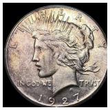 1927 Silver Peace Dollar CHOICE AU