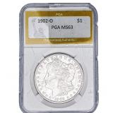 1902-O Morgan Silver Dollar PGA MS63