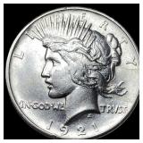 1921 Silver Peace Dollar CLOSELY UNCIRCULATED