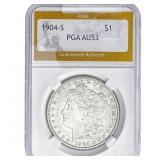 1904-S Morgan Silver Dollar PGA AU53
