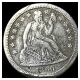 1860-S Seated Liberty Dime LIGHTLY CIRCULATED