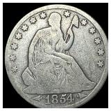 1854-O Arrows Seated Liberty Half Dollar  NICELY