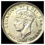 1945 Newfoundland Silver 5 Cents UNCIRCULATED