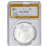 1891 Morgan Silver Dollar PGA MS64