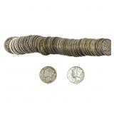 [50 Coins]Mixed Dates Silver Dime Roll